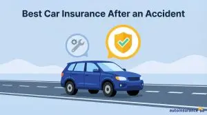 graphic of a car driving down a road