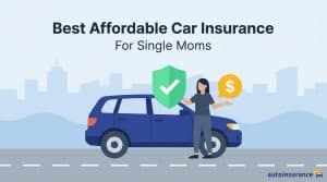 graphic of a woman next to a car