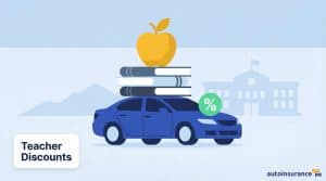 graphic of a car with books and a golden apple on top of it