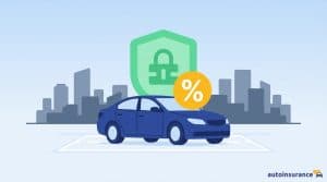 graphic of a car with a percentage sign above it