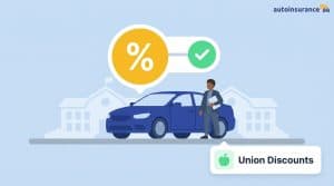 graphic of a car with icons of a percent sign and a checkmark above it