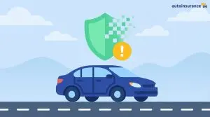 graphic of a car with a shield above it