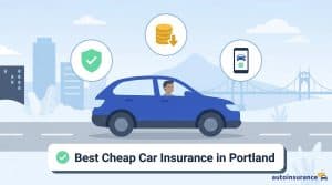 graphic of a car in front of mountains and a bridge