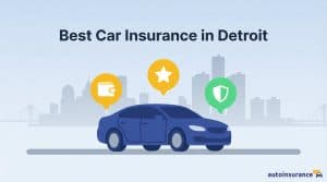 graphic of a car in front of a city skyline
