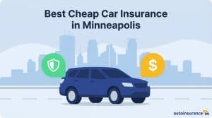 graphic of a car with a city skyline in the background