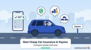 graphic of a car with icons above it