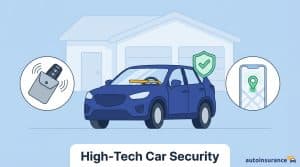 graphic of a car with a blue check mark icon next to it