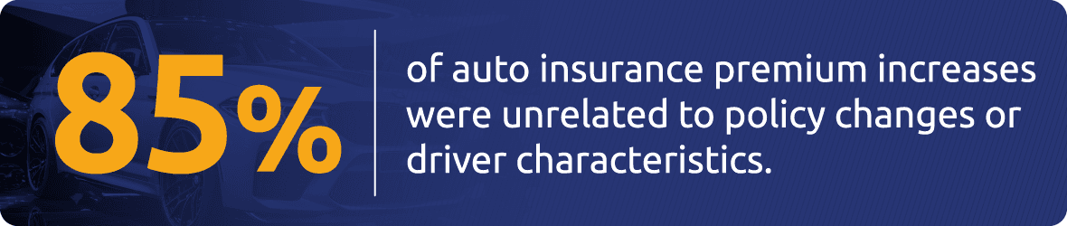 Statistic on auto insurance premium increases